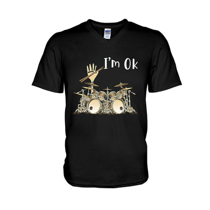 I'm Ok - Drummer T-shirt and Hoodie 092021