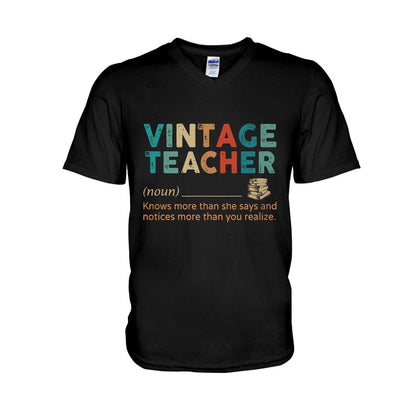 Vintage Teacher T-shirt And Hoodie 062021