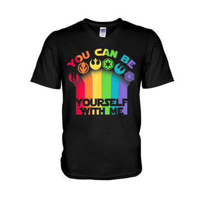 You Can Be Yourself With Me - LGBT Support T-shirt and Hoodie