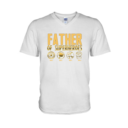 Father Of Superheroes - Personalized Father's Day T-shirt and Hoodie