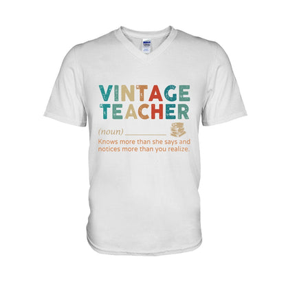 Vintage Teacher T-shirt And Hoodie 062021