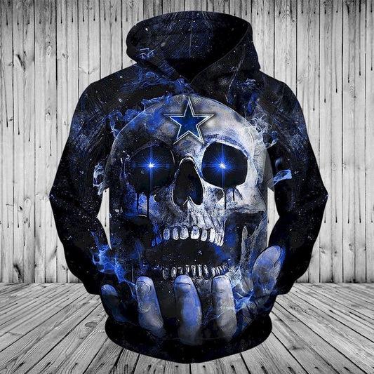 Galaxy Blue Skull - All Over Shirts 1122