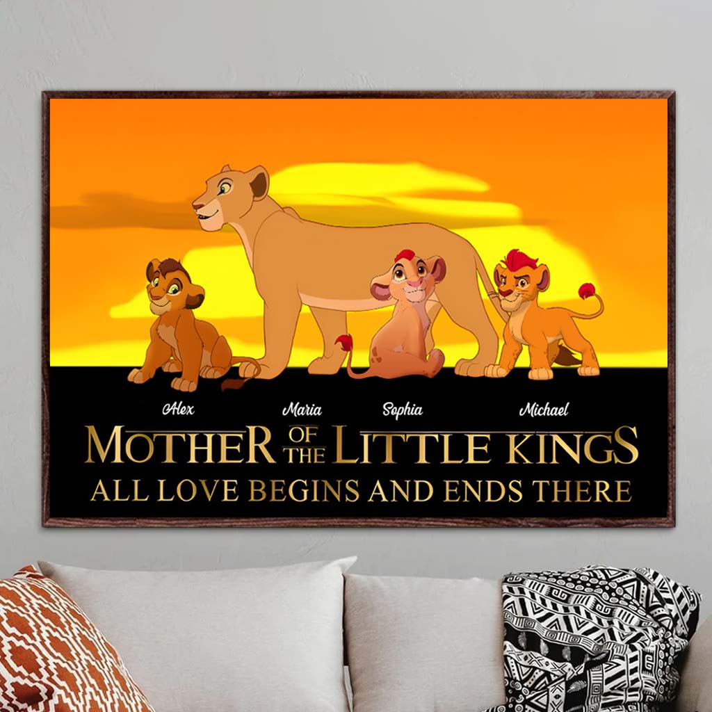 All Love Begins And Ends There - Personalized Mother Canvas And Poster