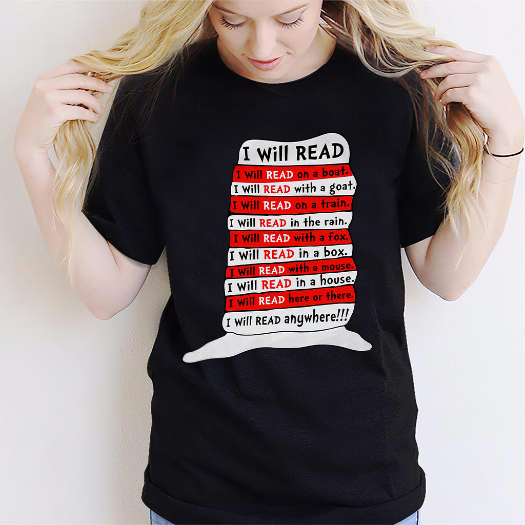 I Will Read Anywhere - Teacher Of All Things T-shirt And Hoodie