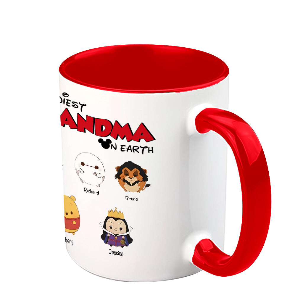 Happiest Grandma On Earth - Personalized Grandma Accent Mug