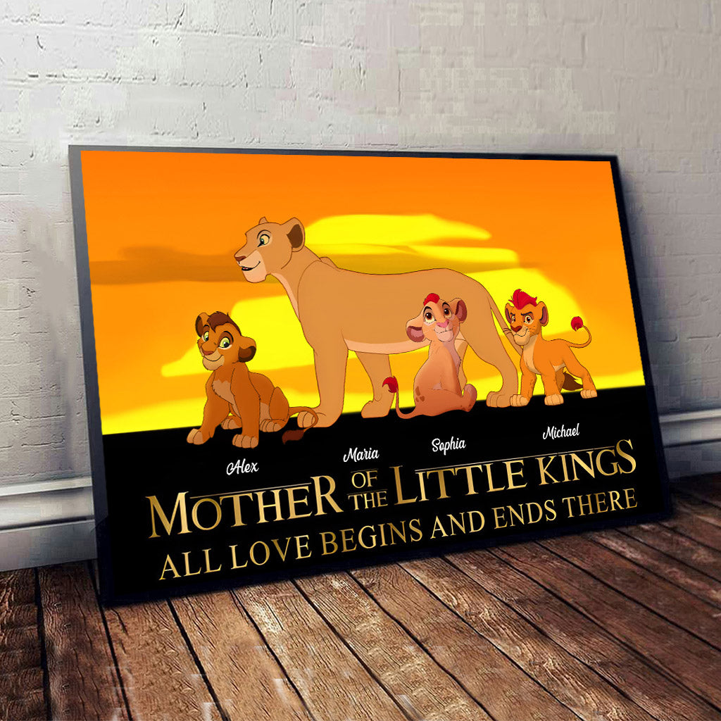 All Love Begins And Ends There - Personalized Mother Canvas And Poster