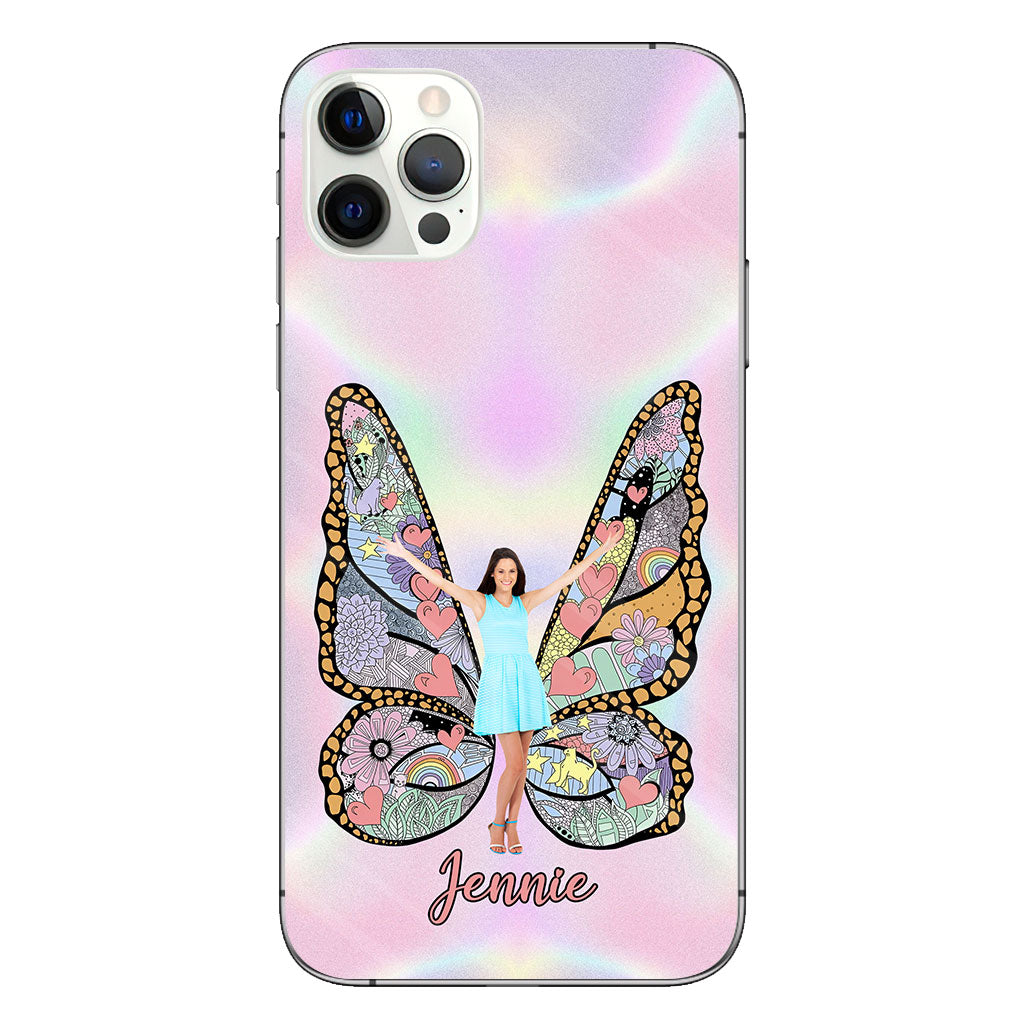 Custom Photo Butterfly - Personalized Clear Phone Case