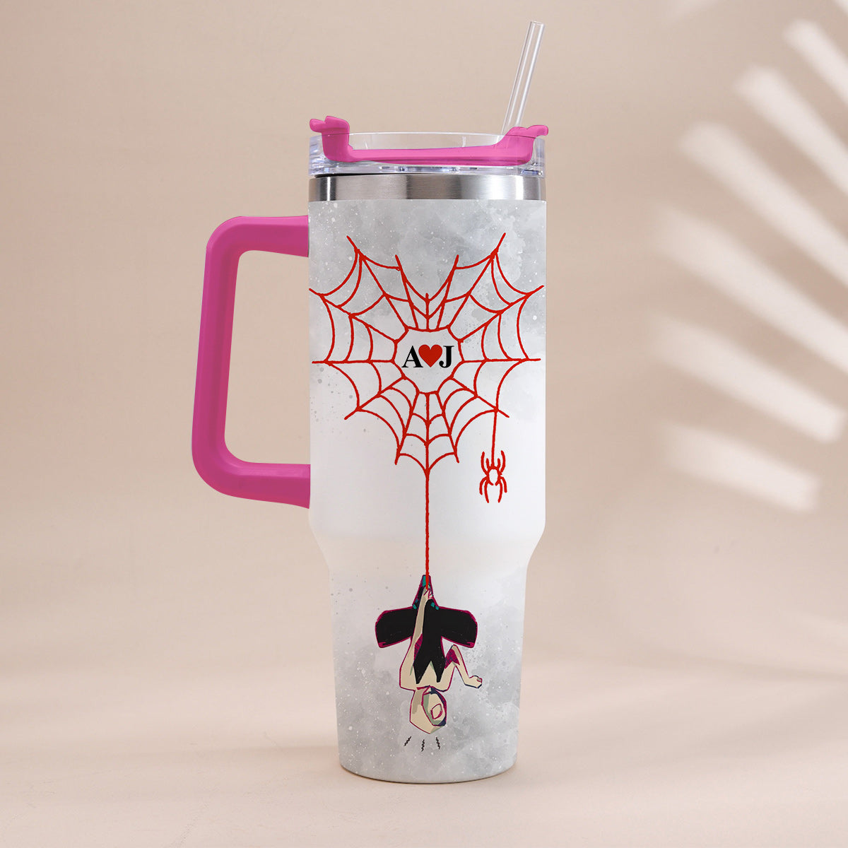 Love You In Every Multiverse - Personalized Couple Tumbler With Handle