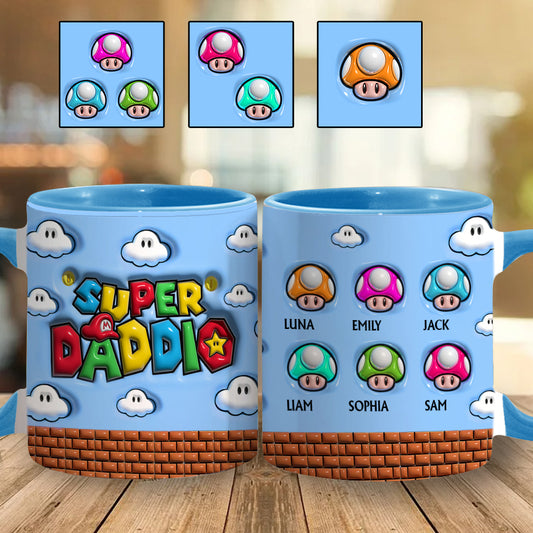Super Daddio - Personalized Super Plumber Accent Mug
