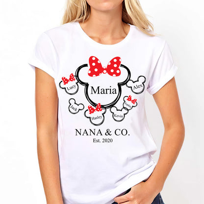 Nana Mama & Co. Mouse Ears - Personalized Grandma T-shirt And Hoodie