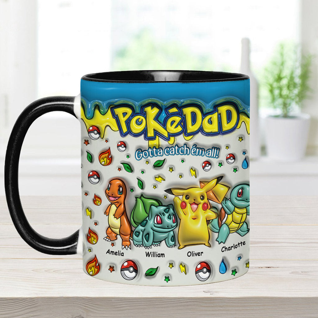 PokéDad Gotta Love Em' All - Personalized Monster Trainer Accent Mug