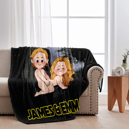 May The Force Be In Me - Personalized Couple Blanket