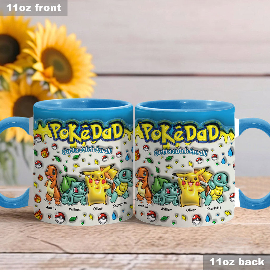 PokéDad Gotta Love Em' All - Personalized Monster Trainer Accent Mug