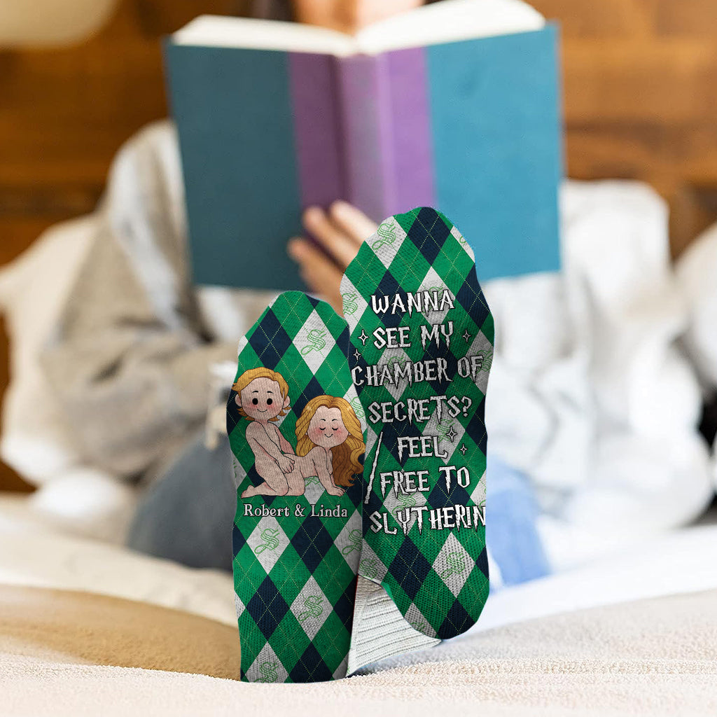 Chamber Of Secrets - Personalized Couple Socks