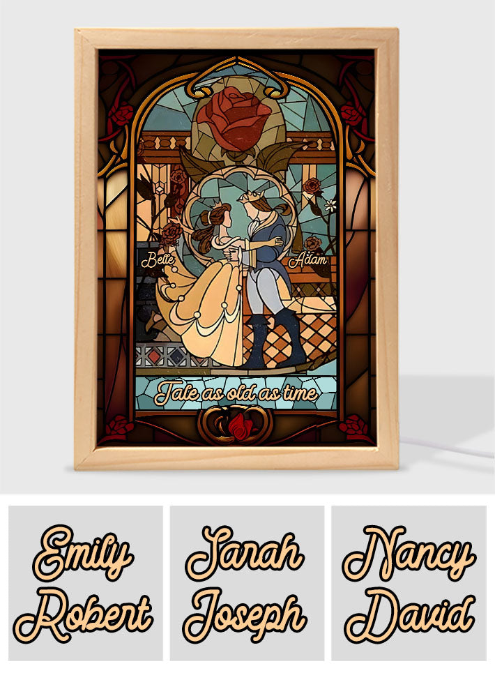 Tale As Old As Times - Personalized Beauty And The Beast Picture Frame Light Box