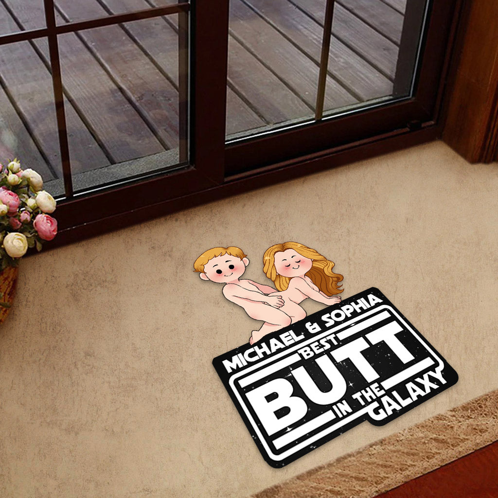 Best Butt In The Galaxy - Personalized The Force Shaped Doormat