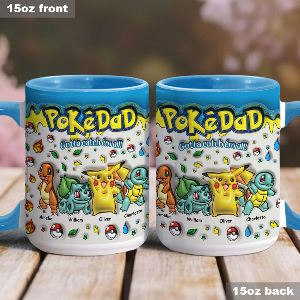 PokéDad Gotta Love Em' All - Personalized Monster Trainer Accent Mug