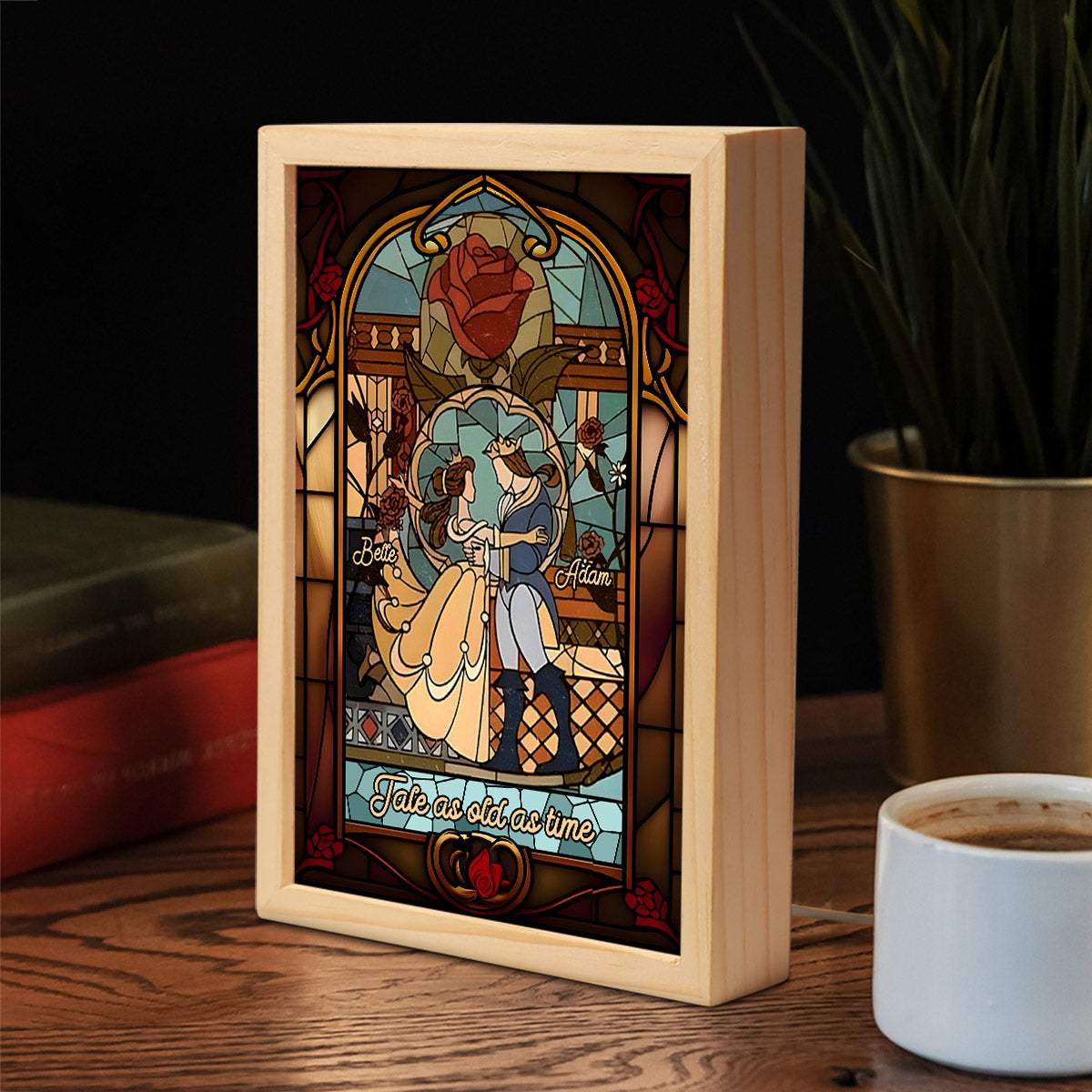 Tale As Old As Times - Personalized Beauty And The Beast Picture Frame Light Box