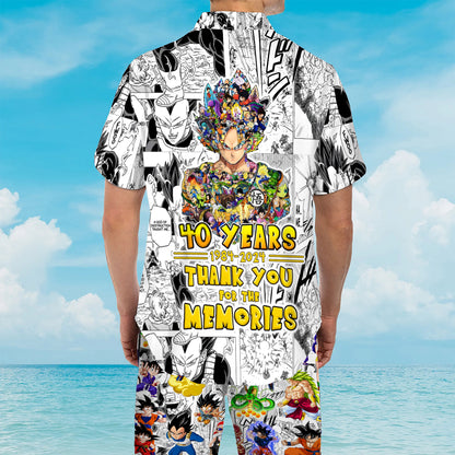 90s Cartoon Perfect Gift For Fans - Personalized Seven Balls Hawaiian Shirt & Men Shorts