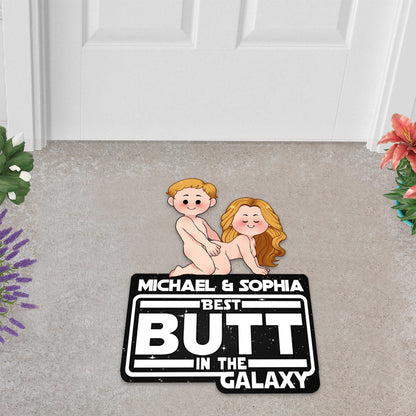 Best Butt In The Galaxy - Personalized The Force Shaped Doormat