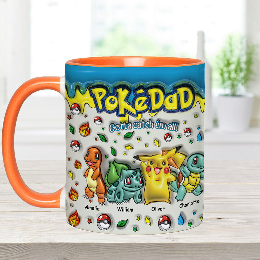 PokéDad Gotta Love Em' All - Personalized Monster Trainer Accent Mug