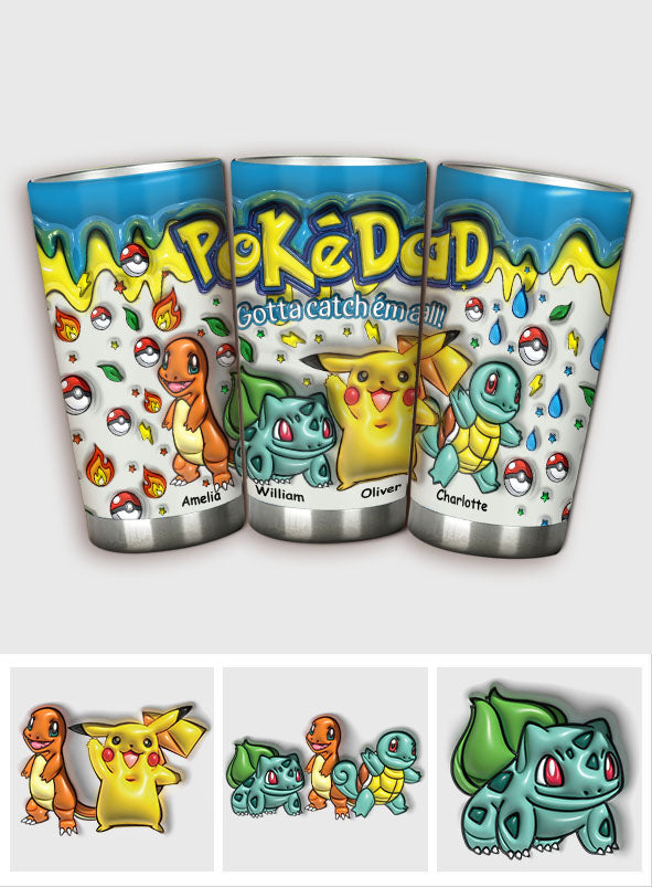 PokéDad Gotta Love Em' All - Personalized Monster Trainer Tumbler