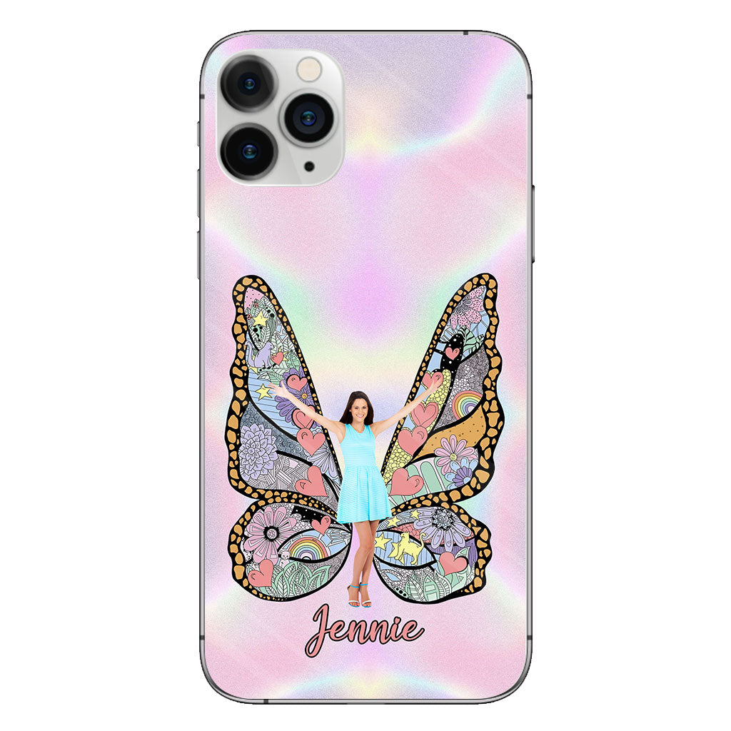Custom Photo Butterfly - Personalized Clear Phone Case