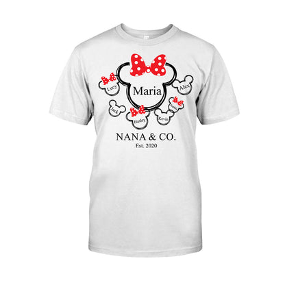 Nana Mama & Co. Mouse Ears - Personalized Grandma T-shirt And Hoodie