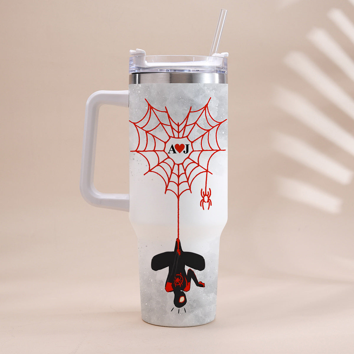 Love You In Every Multiverse - Personalized Couple Tumbler With Handle