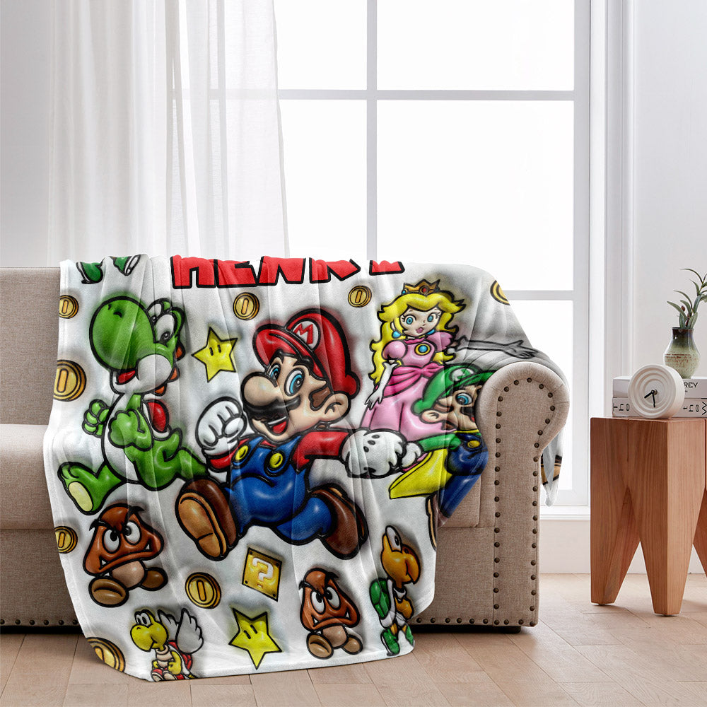 Super Mario - Personalized Super Plumber Blanket