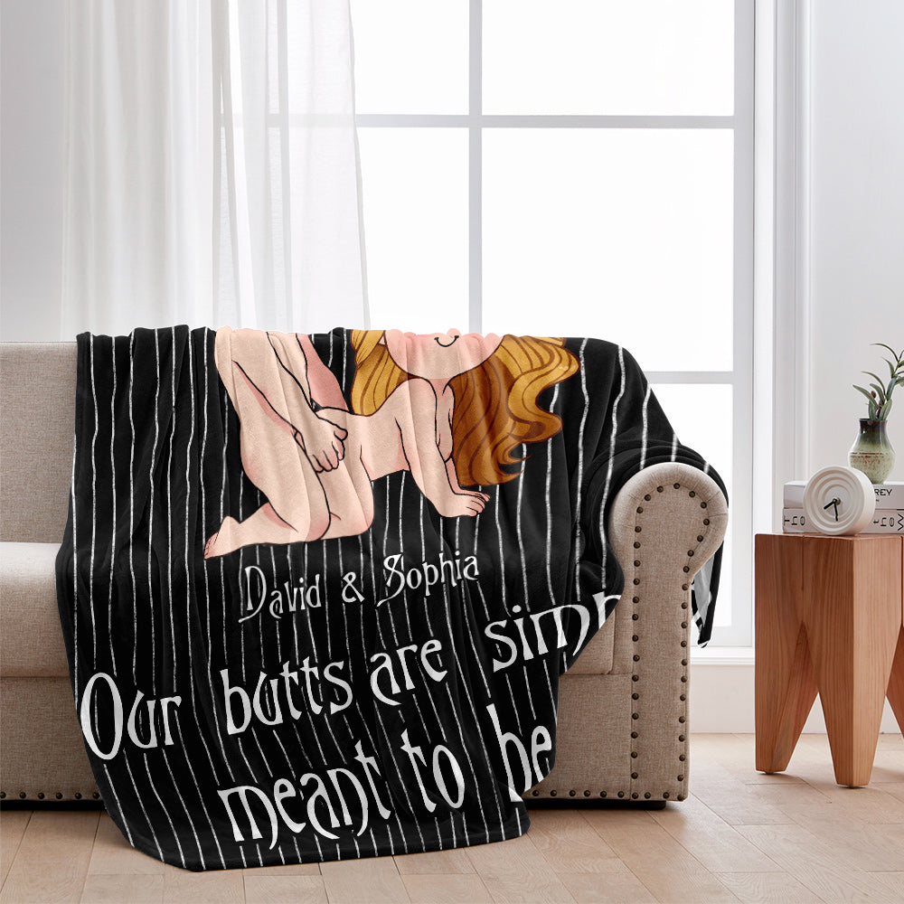 We're Simply Meant To Be Nightmare Naughty - Personalized Nightmare Blanket