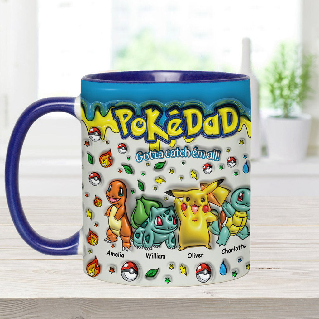 PokéDad Gotta Love Em' All - Personalized Monster Trainer Accent Mug