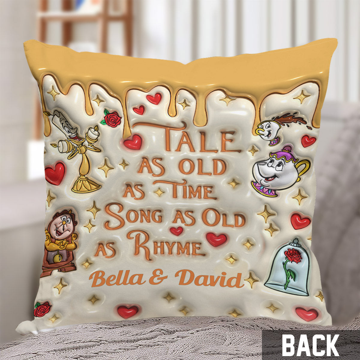 Tale As Old As Time - Personalized Beauty And The Beast Throw Pillow