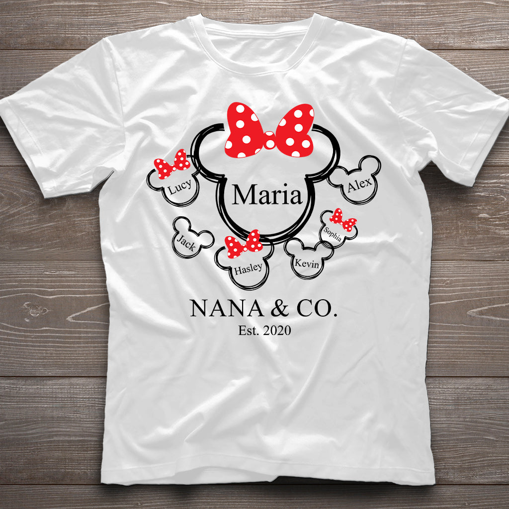 Nana Mama & Co. Mouse Ears - Personalized Grandma T-shirt And Hoodie