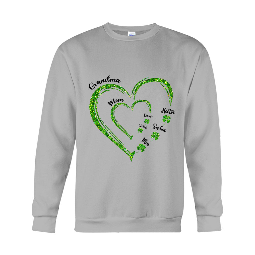 First Mom Now Grandma - Personalized Saint Patrick's Day T-shirt And Hoodie