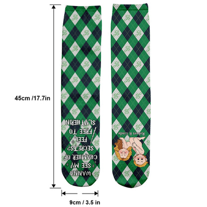 Chamber Of Secrets - Personalized Couple Socks