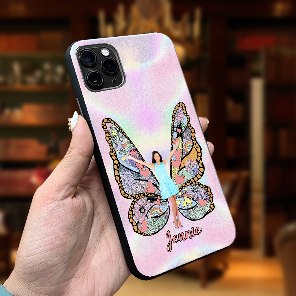 Custom Photo Butterfly - Personalized Clear Phone Case