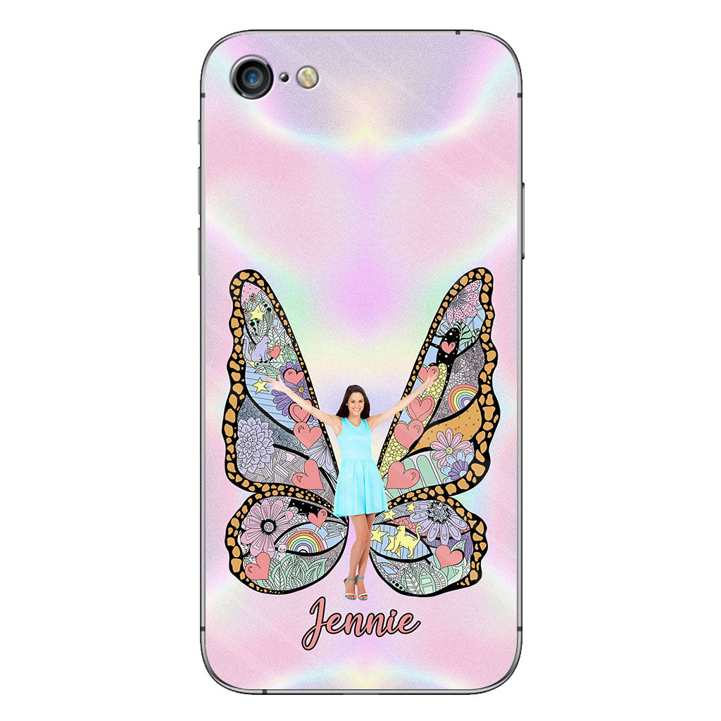 Custom Photo Butterfly - Personalized Clear Phone Case