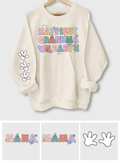 Happiest Grandma Mama On Earth Mouse Ears - Personalized Grandma All Over Shirt