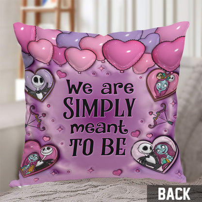 We Are Simply Meant To Be - Personalized Couple Throw Pillow