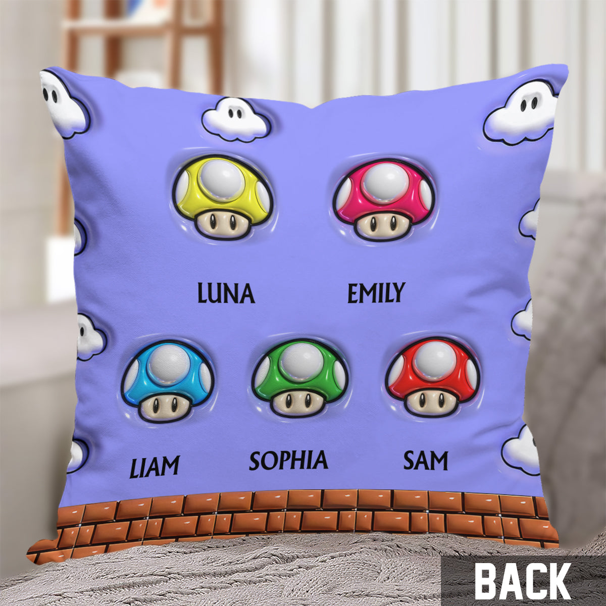 Super Mommio - Personalized Super Plumber Throw Pillow