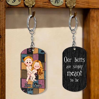 We're Simply Meant To Be Nightmare Naughty - Personalized Nightmare Stainless Steel Keychain