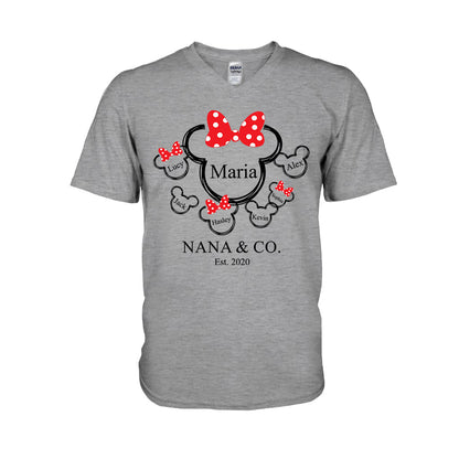 Nana Mama & Co. Mouse Ears - Personalized Grandma T-shirt And Hoodie