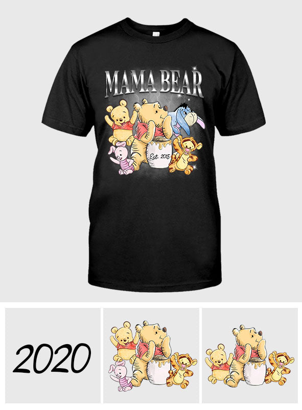 Mama Bear Bootleg Rap - Personalized Mother T-shirt And Hoodie