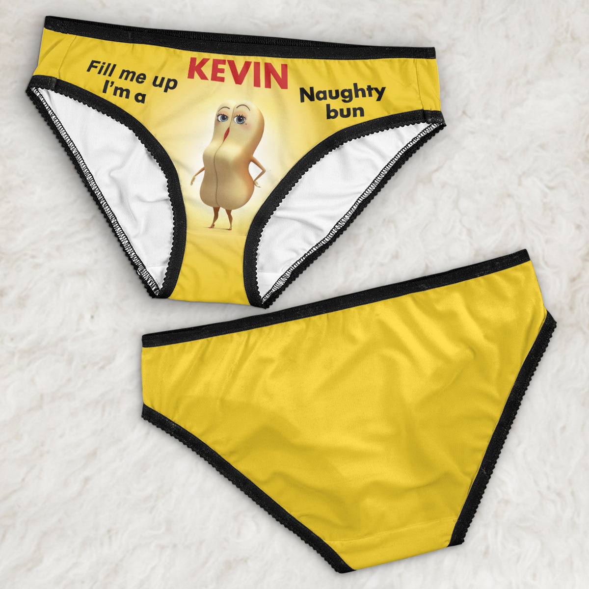 Fill Me Up - Personalized Couple Lace Border Women Briefs