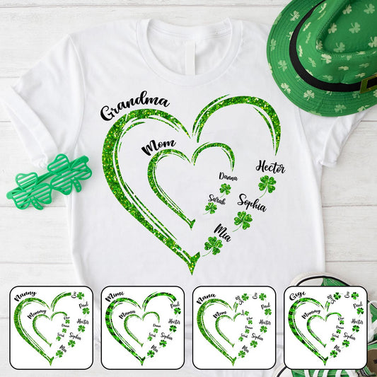 First Mom Now Grandma - Personalized Saint Patrick's Day T-shirt And Hoodie