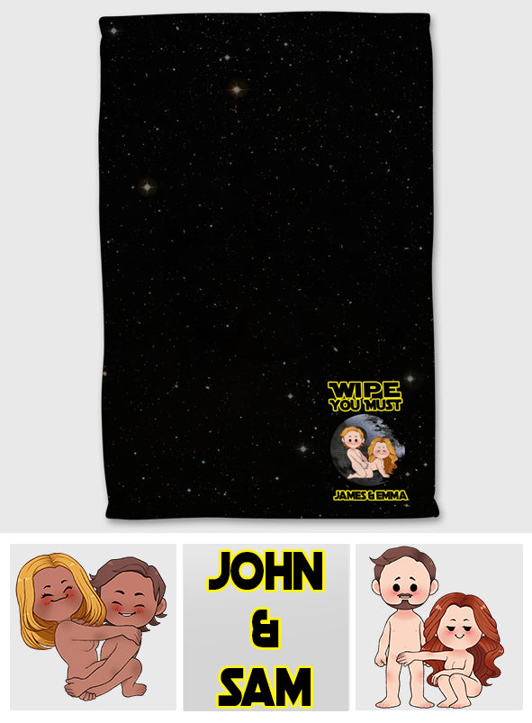 Wipe You Must - Personalized Couple Towel