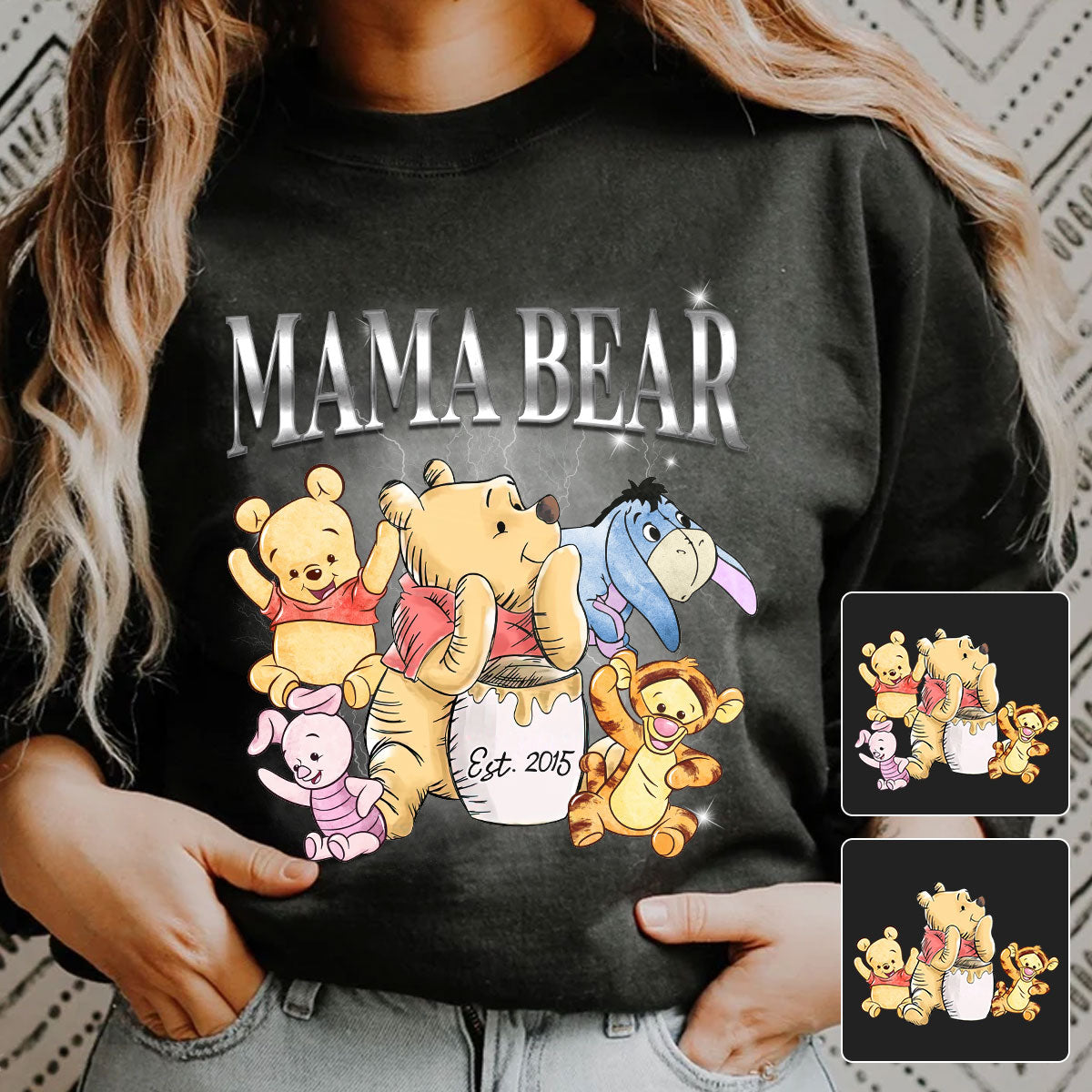 Mama Bear Bootleg Rap - Personalized Mother T-shirt And Hoodie
