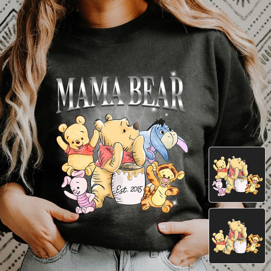 Mama Bear Bootleg Rap - Personalized Mother T-shirt And Hoodie
