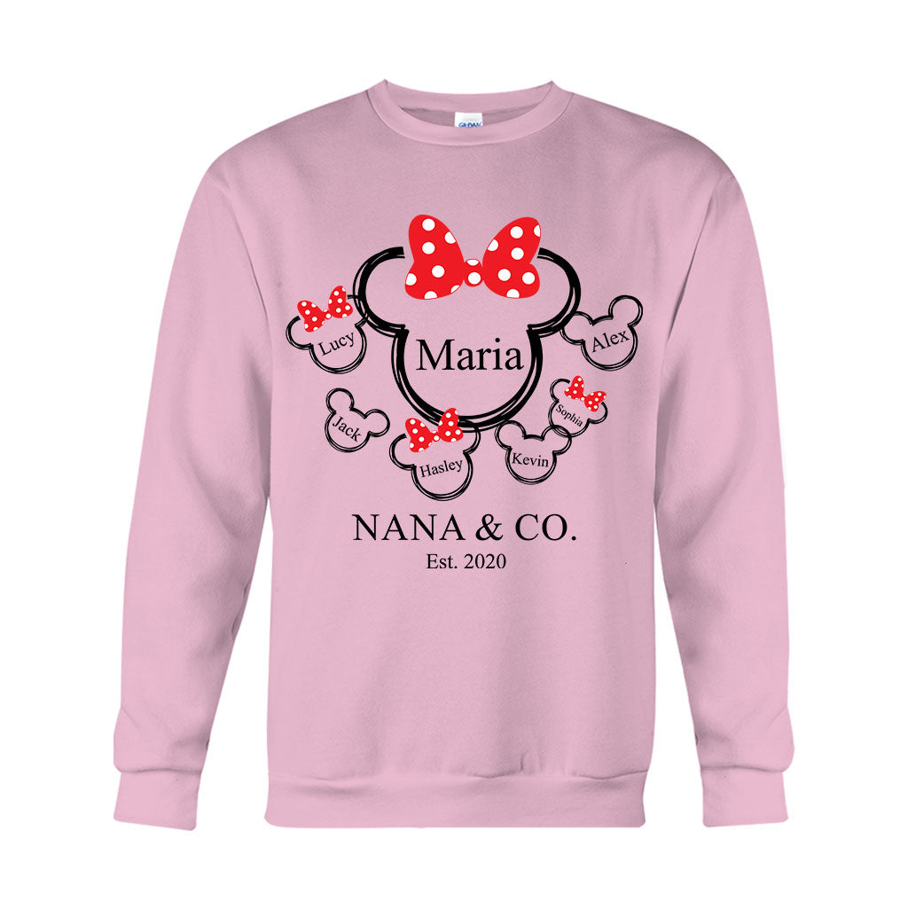 Nana Mama & Co. Mouse Ears - Personalized Grandma T-shirt And Hoodie